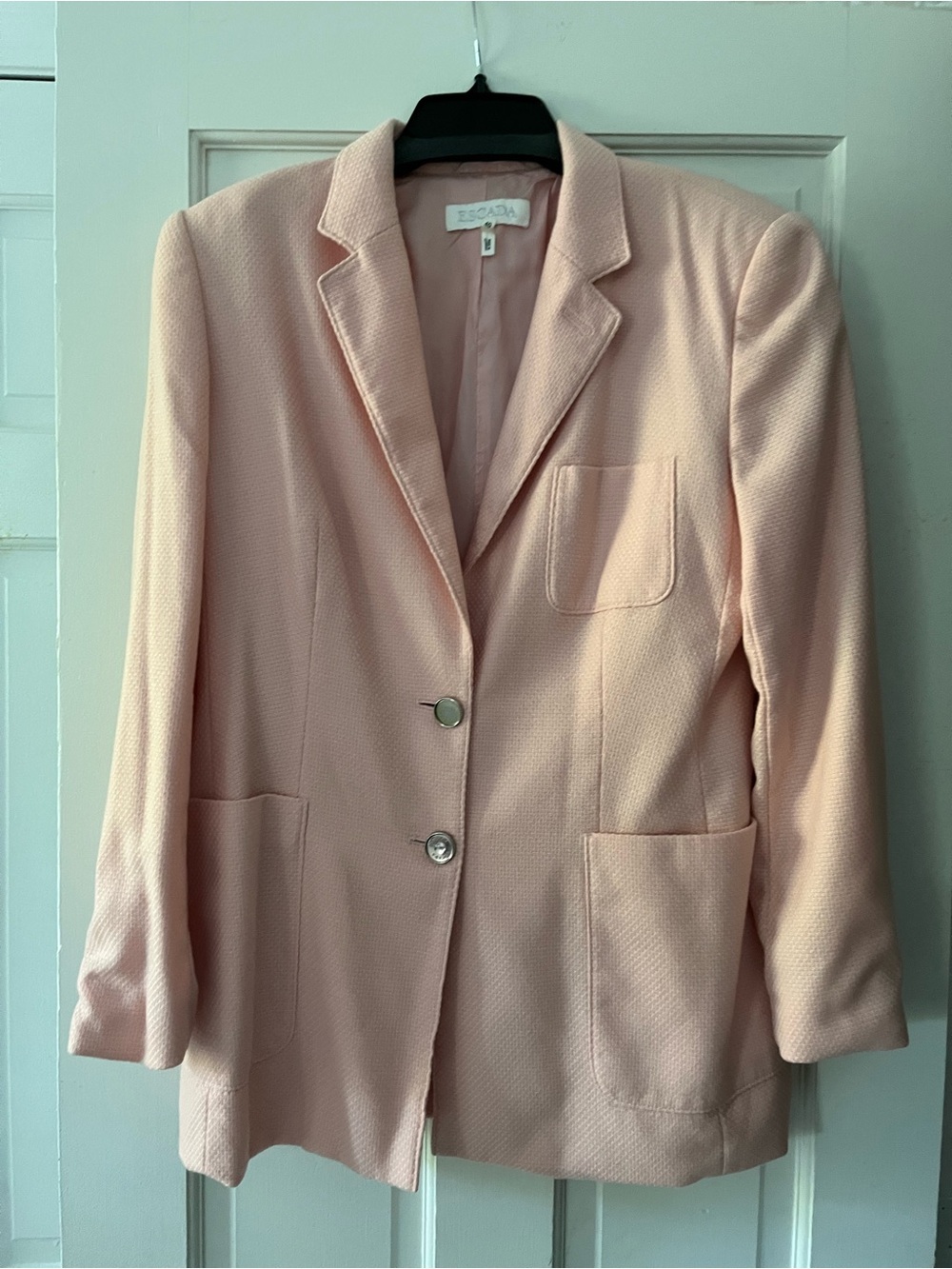 Escada Soft Blush Textured Blazer